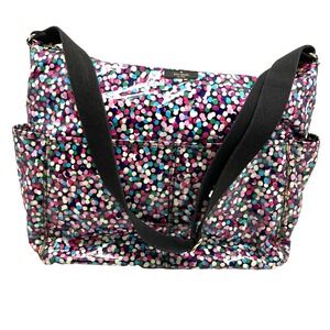 Kate Spade Kaylie Polka Dot Tote Purse Colorful Diaper Baby Bag 18x13x5
